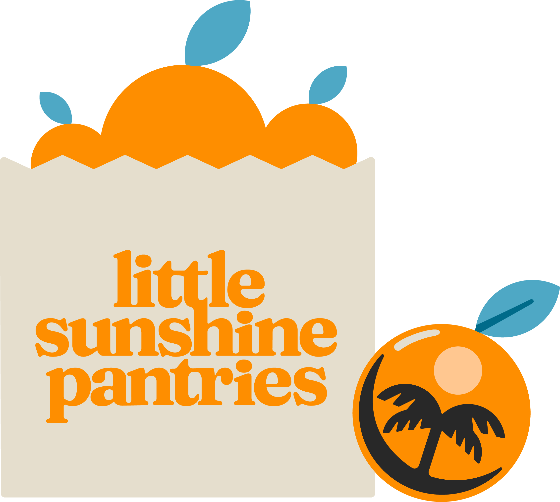 Little Sunshine Pantries bag of oranges logo